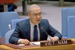 Советник-посланник Нгуен Хоанг Нгуен, заместитель постоянного представителя Вьетнама при ООН. (Фото: ВИA)