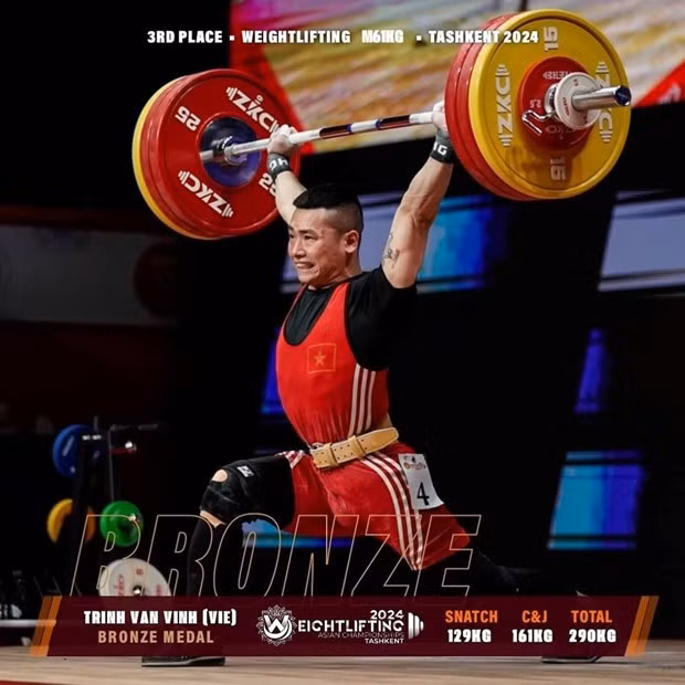 Вьетнамец завоевал бронзовую медаль на чемпионате Азии 2024 по тяжелой атлетике ảnh 1