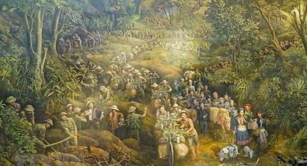 Панорама, изображающая историческую победу под Дьенбьенфу, представлена с помощью QR-кода ảnh 1 Панорама, изображающая историческую победу под Дьенбьенфу, представлена с помощью QR-кода ảnh 1