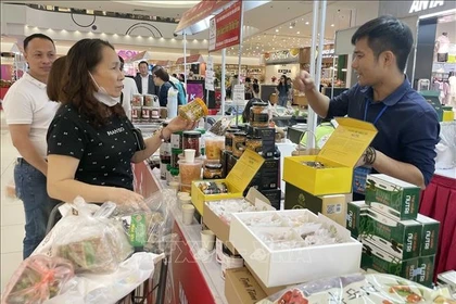 Представление продукции OCOP из Ханоя (Фото: ВИА)