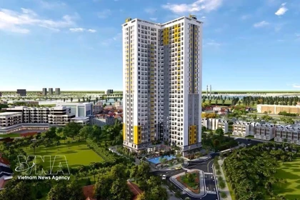 Жилой многоквартирный дом, построенный компанией BCONS Group в районе Биньтханг города Зиан провинции Биньзыонг (Фото: ВИА)