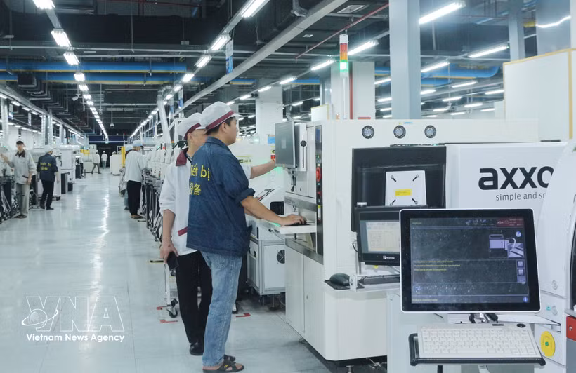 Компания Wistron Infocomm Vietnam Co., Ltd. является предприятием с ПИИ, инвестировавшим в промышленный парк Донгван III провинции Ниньбинь с 2021 года и обеспечивающим рабочими местами более 12 800 работников. Фото: ВИА