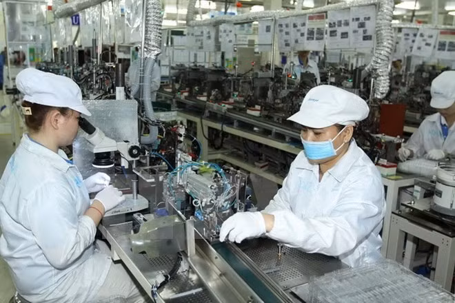 Компания «Nidec Sankyo Vietnam» (Япония) производит высокотехнологичные электронные комплектующие в Высокотехнологичном парке Хошимина. (Фото: ВИА)