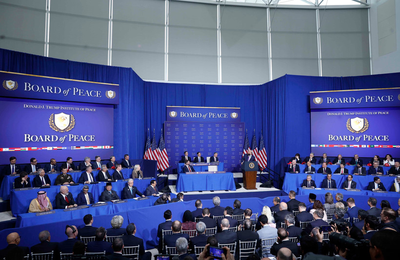 Генеральный секретарь То Лам принимает участие в церемонии открытия Совета мира по Газе. (Фото: ВИА)