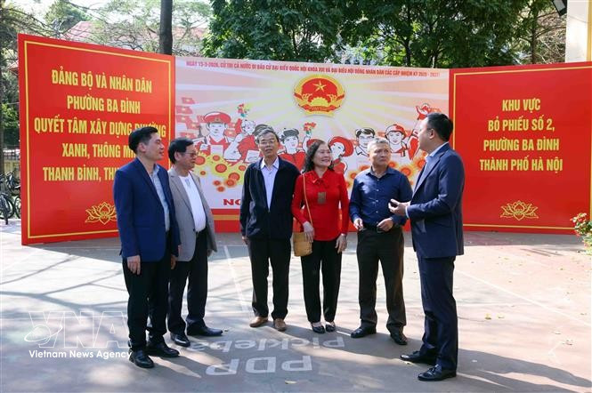 Квартал Бадинь (Ханой) готов к дню выборов. (Фото: ВИА)