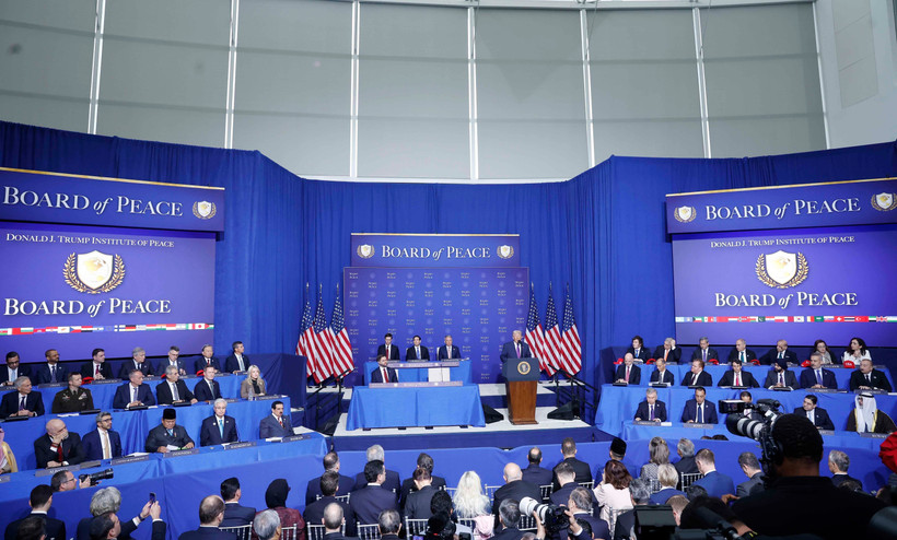 Генеральный секретарь То Лам присутствует на заседании по открытию Совета мира по Газе в столице Вашингтон (США ). (Фото: ВИА)