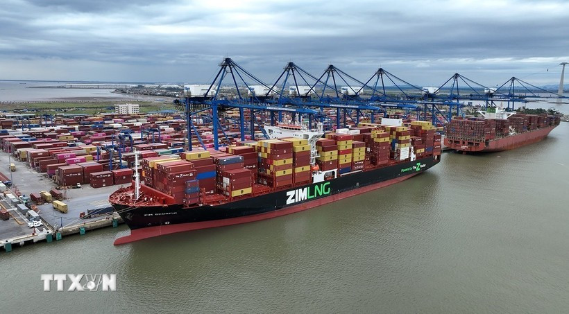 Экспортно-импортные грузы из вьетнамского порта.(Фото: ВИА)