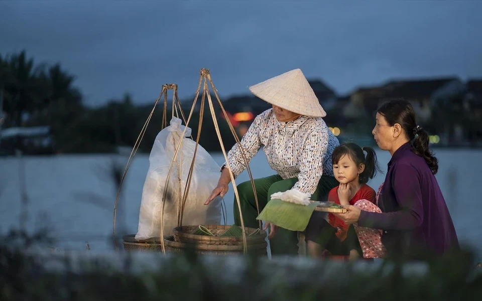 Banh dap (баньдап), или banh trang dap (бань чанг дап), - традиционное блюдо Хойана. (Фото: ВИА)