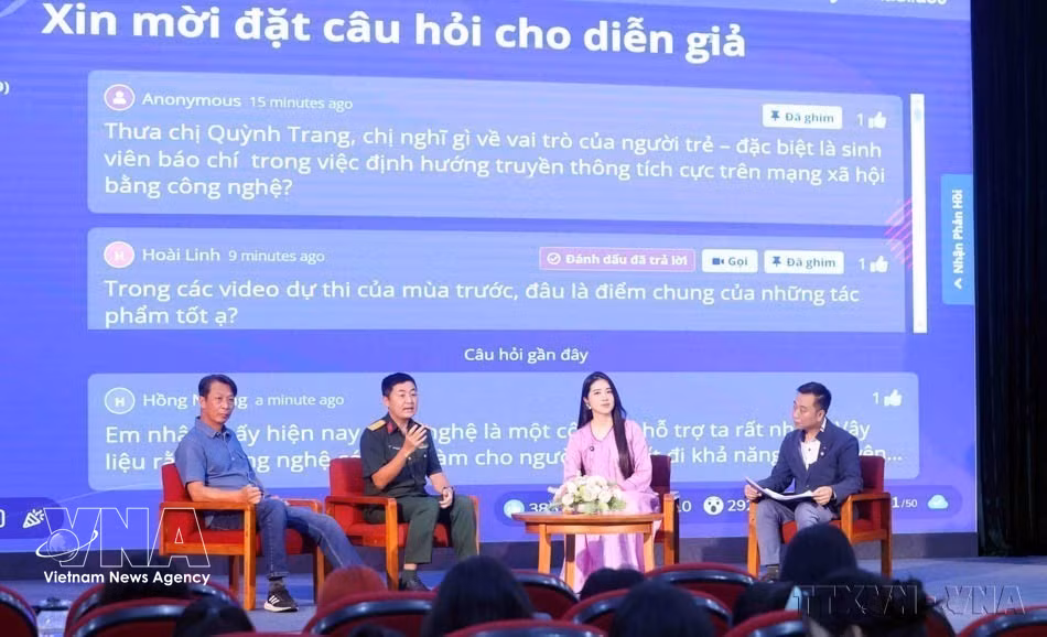 ВИА и Военная промышленно-телекоммуникационная корпорация (Viettel) совместно организовали тематический семинар «Поток технологий — источник счастья» с целью стимулировать творческий потенциал в рамках второй премии «Технологии от сердца» (13 июня 2025 года) (Фото: ВИА)