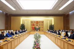 Премьер-министр Фам Минь Тьинь принимает швейцарские и европейские предприятия. (Фото: ВИА)