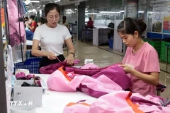 На швейной компании TNG (Тхайнгуен) изготавливают продукцию на экспорт на рынок ЕС. (Фото: ВИА)