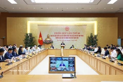 Премьер-министр Фам Минь Тьинь председательствует на 32-м заседании Центрального руководящего комитета по борьбе с незаконным выловом рыбных продуктов. (Фото: ВИА)