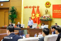 Председатель Национального собрания Чан Тхань Ман выступает на одном из заседаний Постоянного комитета Национального собрания (ПК НС). (Фото: ВИА)