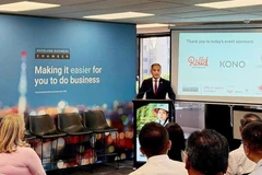 Посол Вьетнама в Новой Зеландии Фан Минь Зянг выступает на церемонии открытия Делового совета Новая Зеландия – Вьетнам (NZVBC). (Фото: ВИА)