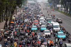 Количество электромобилей в городе Хошимине увеличивается, способствуя снижению загрязнения окружающей среды от выбросов. (Фото: ВИА)