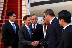 В международном аэропорту Нойбай проходит церемония встречи Султана Брунея-Даруссалама Хаджи Хассанала Болкиаха. (Фото: ВИА)