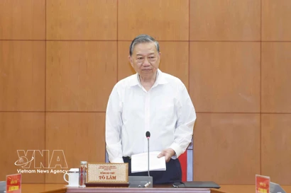 Генеральный секретарь То Лам выступает. (Фото: ВИА)