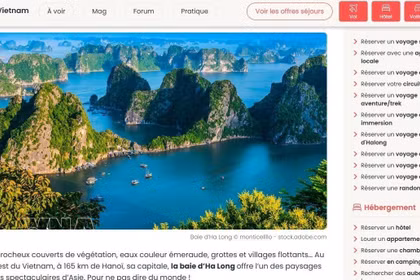 Статья на сайте Le Guide du Routard : préparez vos voyages et vacances называет вьетнамскую бухту Халонг «одним из самых прекрасных чудес света», которое каждому стоит увидеть хотя бы раз в жизни. Фото: ВИА.