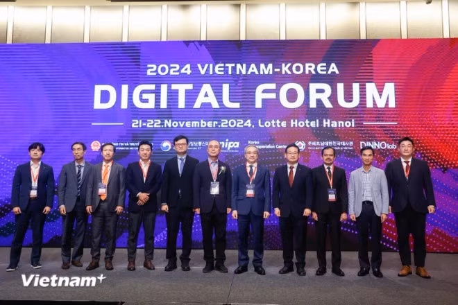  Участники форума по цифровому сотрудничеству Вьетнам-РК 2024. (Фото: Vietnamplus)