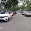 Автомобили на общественной парковке в городе Хайфон. (Фото: ВИА) 