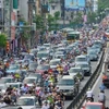 Серьёзные транспортные заторы в Ханое нередко наблюдаются в часы пик. Фото: Вьетнамское информационное агентство.