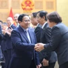 Премьер-министр Фам Минь Тьинь встречается с руководителями японских компаний. (Фото: ВИА) 
