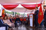 Министр иностранных дел Ле Хоай Чунг выступает на церемонии. Фото: ВИА.
