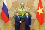 Председатель Национального собрания принял Первого заместителя Председателя Совета Федерации Федерального Собрания России. (Фото: ВИА)