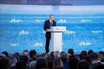 Президент России Владимир Путин выступает на пленарном заседании Восточного экономического форума 2025 года во Владивостоке, Дальний Восток России. Фото: ВИА.