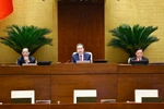 Председатель Национального собрания Чан Тхань Ман председательствует на заседании. Фото: ВИА.