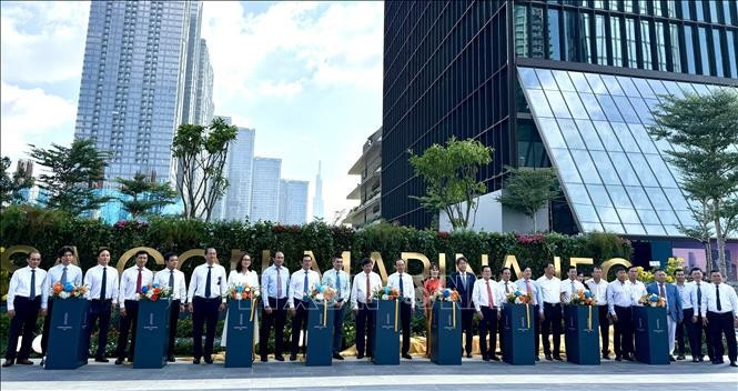 Церемония презентации башни Международного финансового центра Saigon Marina IFC. Фото: ВИА.