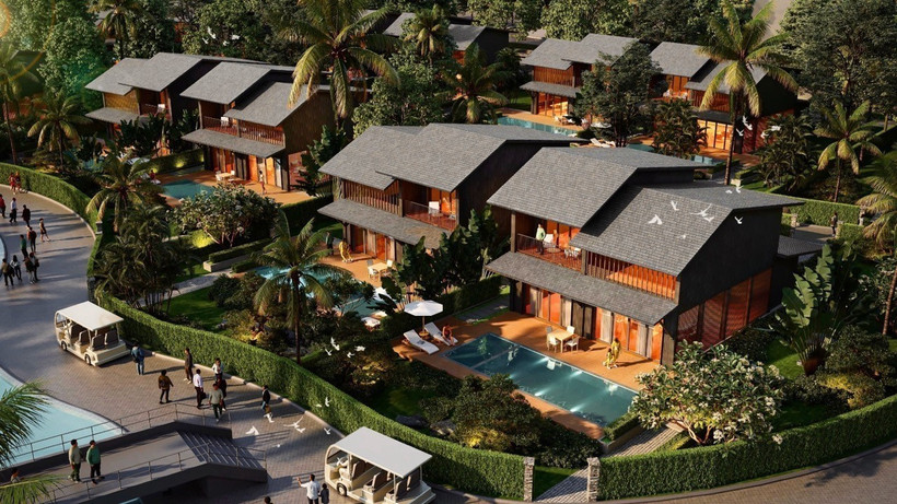 Перспективный вид второй очереди проекта Mikazuki Japanese Resorts & Spa в городе Дананг после завершения строительства. Фото: ВИА.