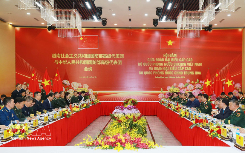 Переговоры между министрами обороны двух стран. Фото: ВИА.