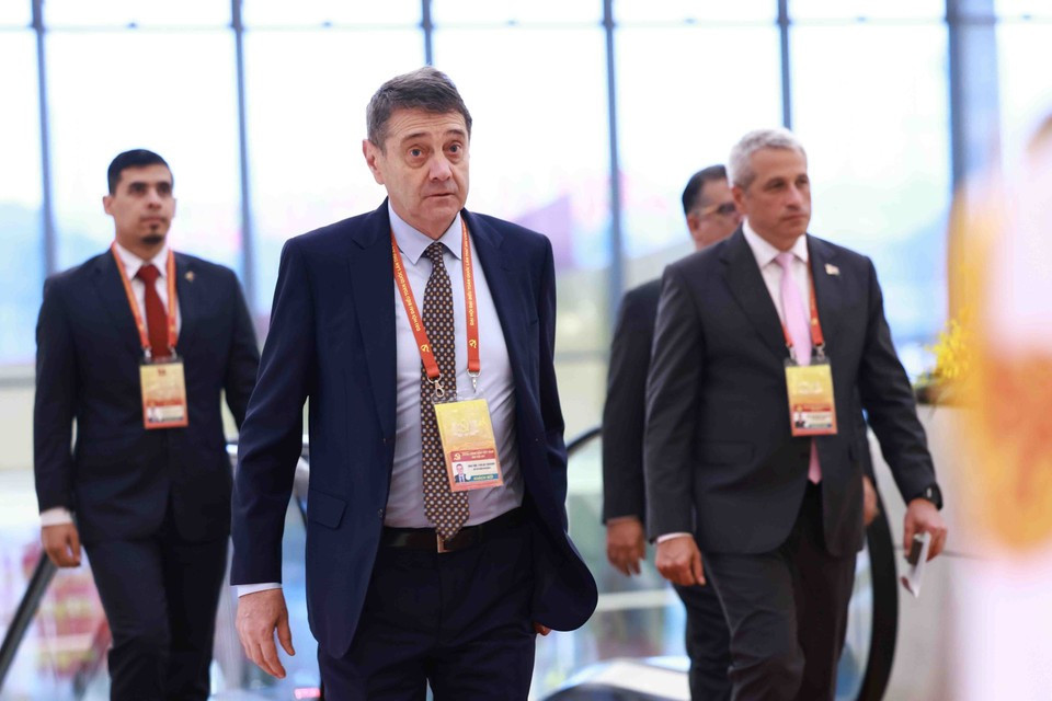 Зарубежные делегаты на открытии XIV всевьетнамского съезда КПВ. (Фото: ВИА)