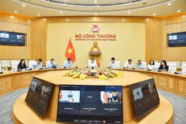 Общий вид видеопереговоров (Фото: moit.gov.vn)