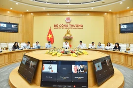 Общий вид видеопереговоров (Фото: moit.gov.vn)