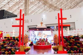 Экспозиционное пространство города Хюэ на 1-й весенней ярмарке 2026 года (Фото: phuxuan.hue.gov.vn)