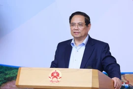 Премьер-министр Фам Минь Тьинь выступает на 19-м заседании Государственного руководящего комитета по ключевым национальным транспортным проектам 31 июля (Фото: ВИА)