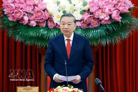 Генсек и Президент То Лам выступает с руководящими указаниями на мероприятии (Фото: ВИА)