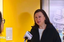 Альбина Легостаева дает интервью корреспонденту ВИА в РФ по вопросам стратегии развития культуры и человека (Фото: ВИА)