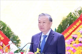 Генсекретарь То Лам выступает на торжественной церемонии (Фото: ВИА)