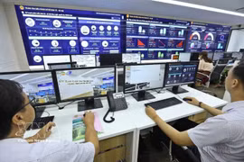 Интеллектуальный центр управления и мониторинга (IOC) Биньфыок, функционирующий с сентября 2020 года, эффективно выполняет важную роль в поддержке построения цифрового правительства (Фото: ВИА)