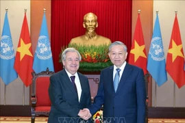 Генсекретарь То Лам принял Генсекретаря ООН Антониу Гутерриша (Фото: ВИА)