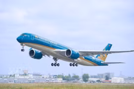 Широкофюзеляжный самолет Airbus A350 используется авиакомпанией для открытия прямого авиасообщения между Вьетнамом и Нидерландами с 16 июня (Фото: Вьетнам+)