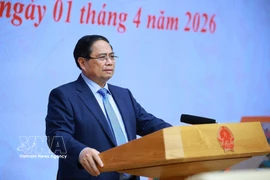 Премьер-министр Фам Минь Тьинь председательствует на всенациональной конференции по работе в области предупреждения и ликвидации последствий стихийных бедствий на 2026 год (Фото: ВИА)