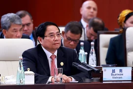 Премьер-министр Фам Минь Тьинь выступает на саммите Шанхайской организации сотрудничества 2025 Plus (ШОС+) (Фото: ВИА)