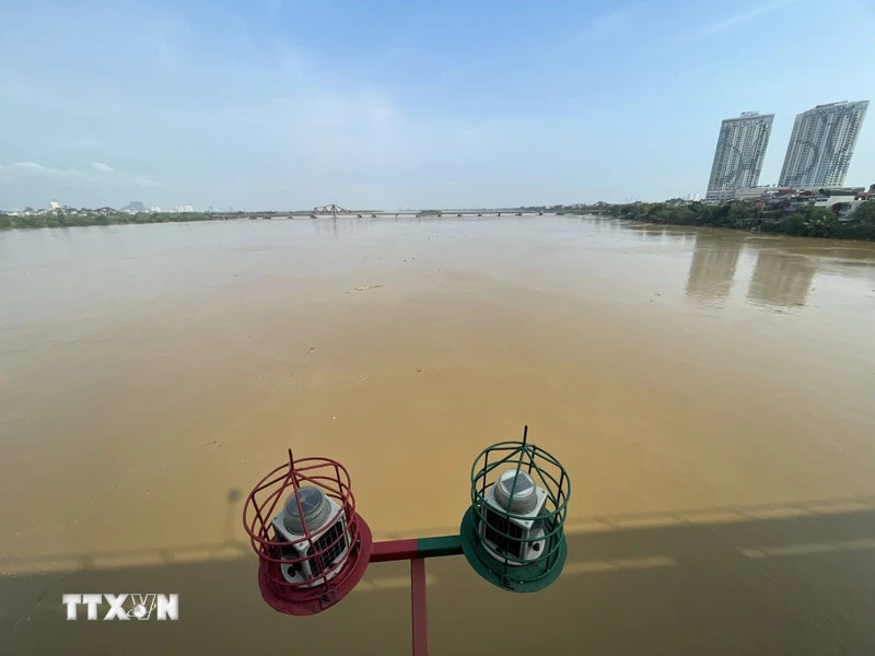 Уровень воды в Красной реке понижается (Фото сделано в 8:15 утра, 13 сентября 2024 года, ВИА)