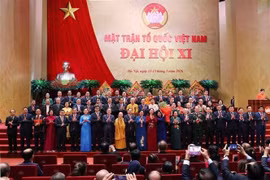 Президиум Центрального комитета Отечественного фронта Вьетнама XI созыва на срок полномочий 2026–2031 годов представлен участникам съезда. Фото: ВИА