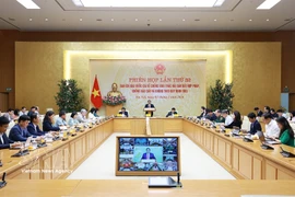 Премьер-министр Фам Минь Тьинь председательствует на 32-м заседании Центрального руководящего комитета по борьбе с незаконным выловом рыбных продуктов. (Фото: ВИА)