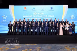 Постоянный заместитель Премьер-министра Правительства Фам Зя Тук и участники конференции делают общее фото. Фото: ВИА